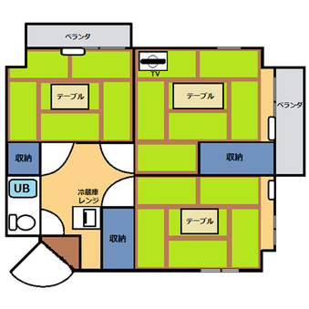 【禁煙】和室3間（40~50平米）・キッチン無し